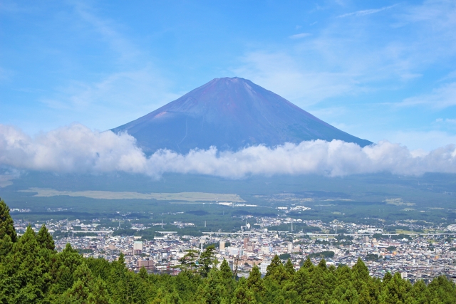 御殿場市街 富士山