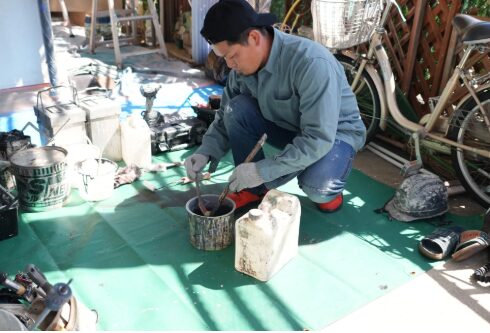 朝陽塗装工業公式HP 施工中の作業画像